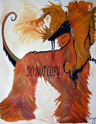 Afghan Hound Oil by Perry